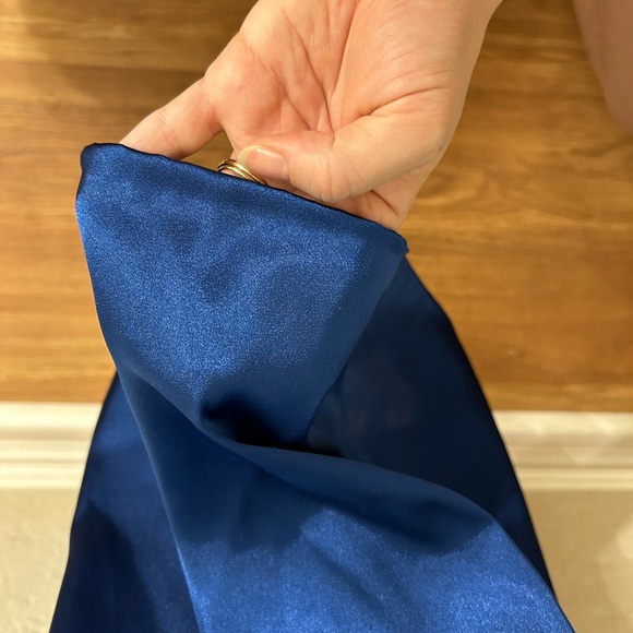 David’s Bridal Elegant Blue Evening Gown - Picture 6 of 9